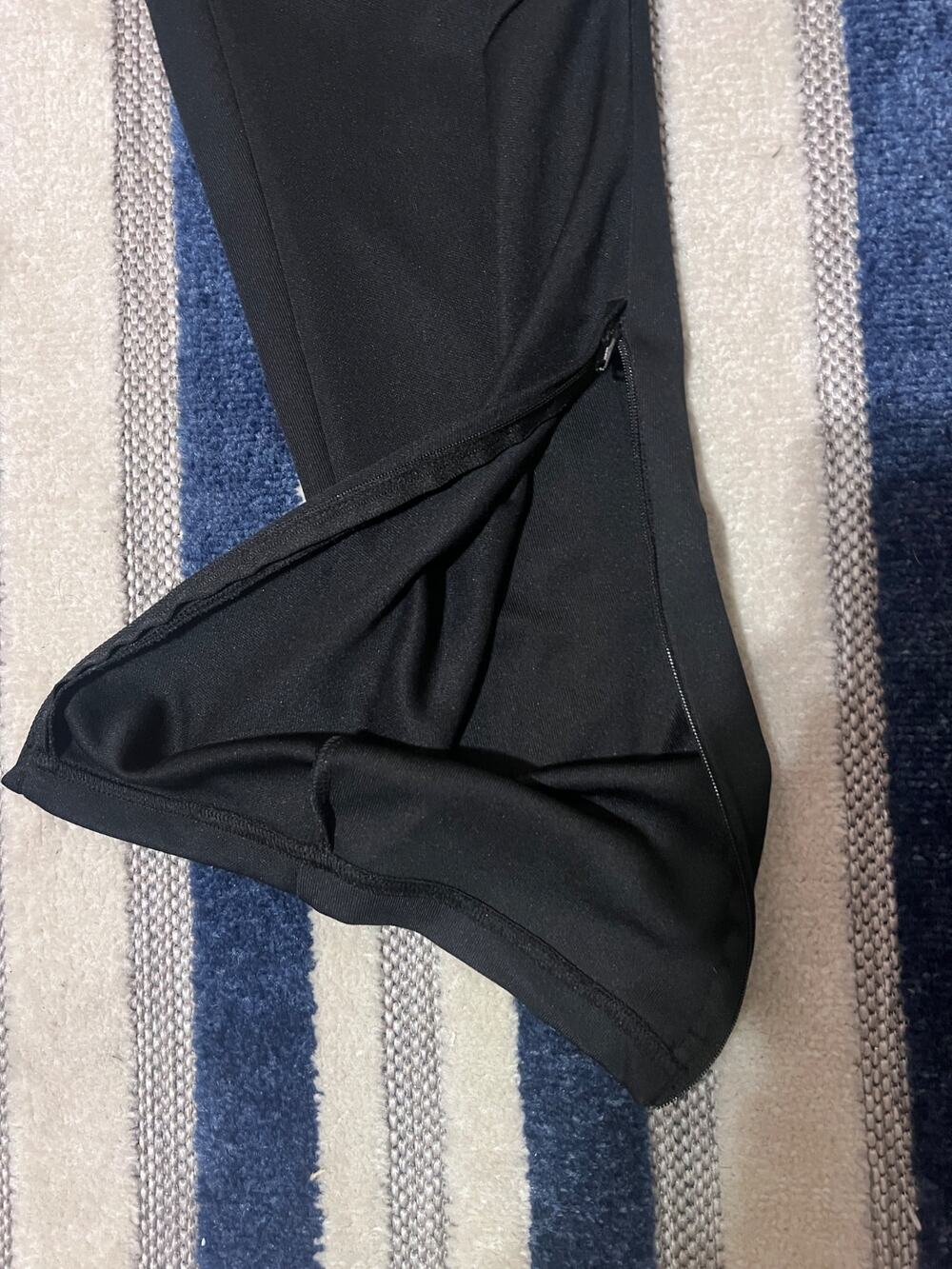 Adidas Climalite Mens Large L Black Track Pants Athletic Training Zippers - Picture 3 of 5